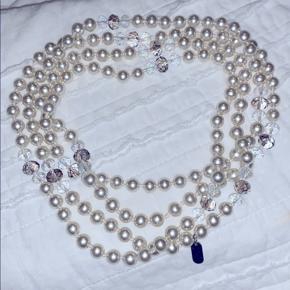 Vintage Kissaka faux pearl necklace